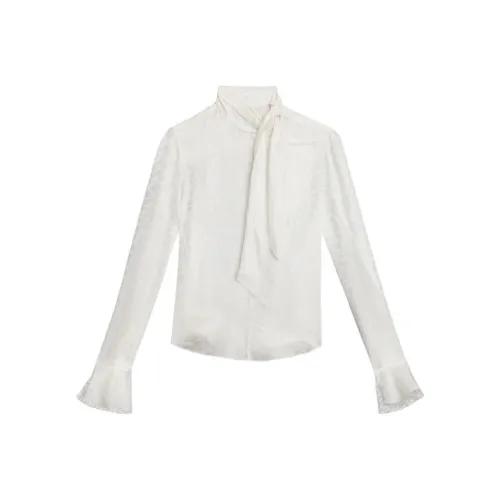 ISABEL MARANT Raphaella Шелковая Жаккард Блузка Рубашка Женская