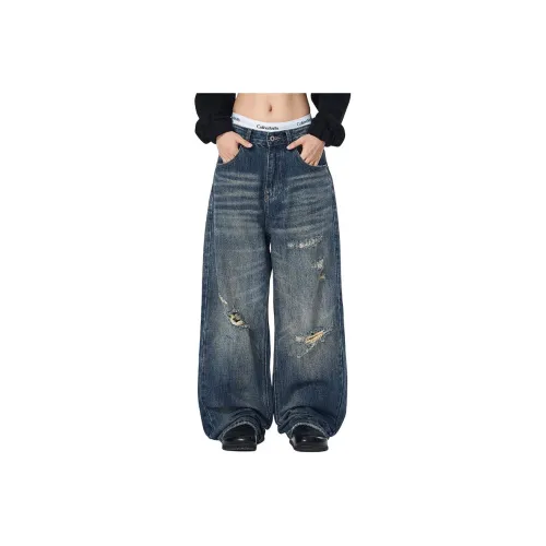 NRXX Blue Unisex Jeans NRXX Синий Унисекс Джинсы