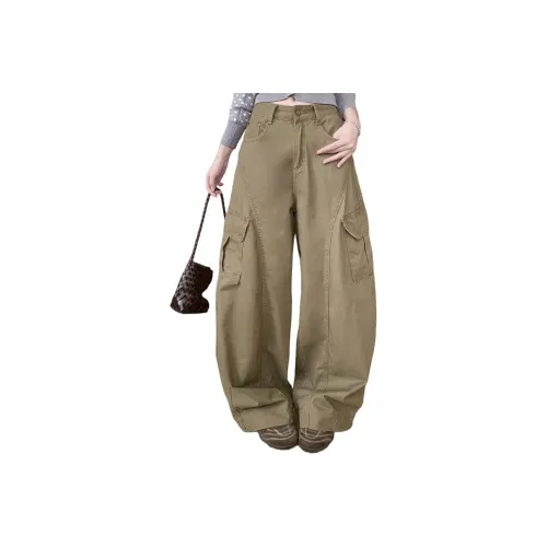 OURUOKE Хаки Женские Джинсы