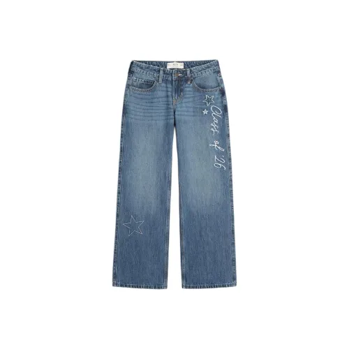 Hollister Blue Women's Jeans Hollister Синий Женские Джинсы