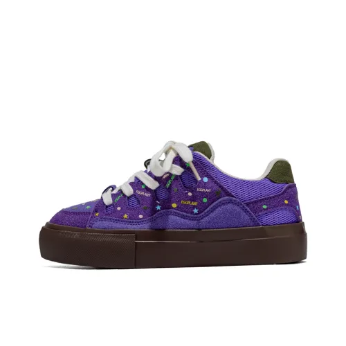 B10CROWN Slip-resistant Abrasion-resistant Lightweight Breathable Low-top Skateboarding Shoes Women's Purple B10CROWN Противоскользящие Износостойкие Легкие Дышащие Низкие Кроссовки для скейтбординга Женские Фиолетовые