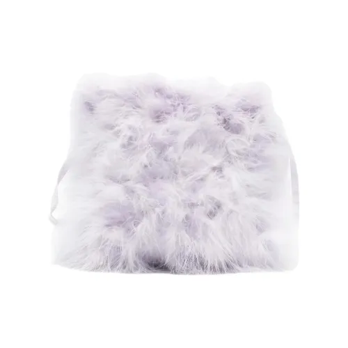 Yves Salomon Перо Сумка Женская Фиолетовая