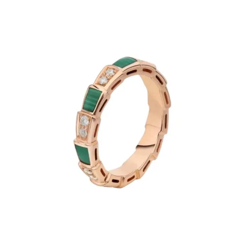 BVLGARI Кольца из малахита Унисекс Зеленый
