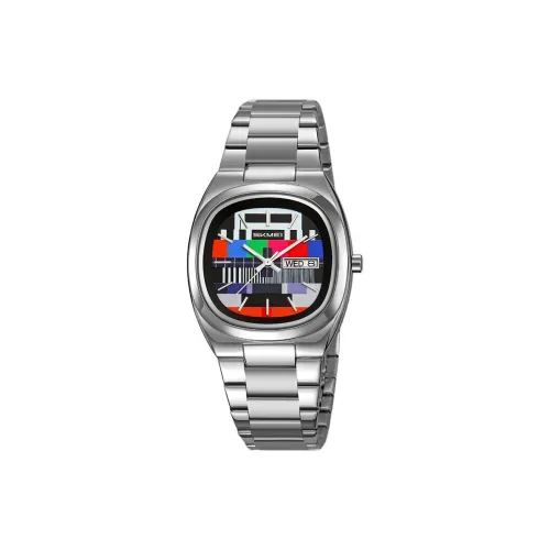 SKMEI Кварцевый механизм нержавеющая сталь ремешок мужские часы многоцветный циферблат