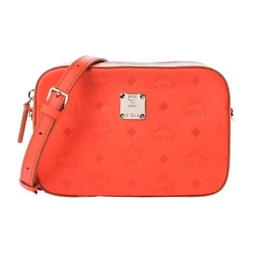 MCM Klara Ткань с кожаными вставками Сумка через плечо Женская Красная