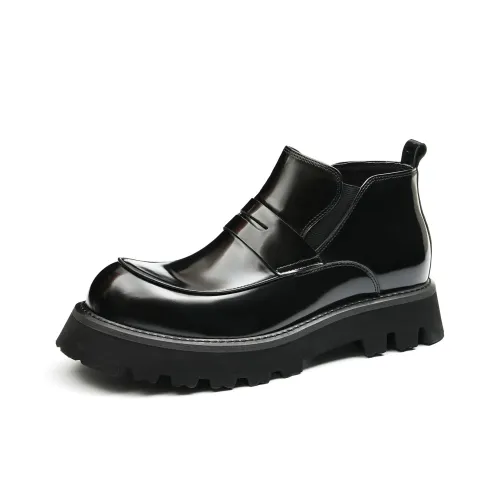 FARVARWO Челси Натуральная кожа Мужская обувь MID Топ Обувь Мужская