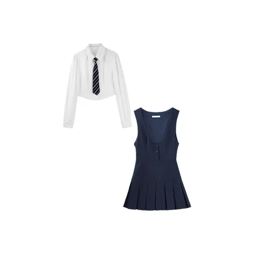 Женские Meter Korean Преппи стиль JK UNIFORM Комплекты одежды