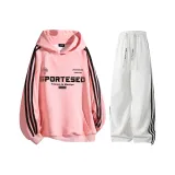 Розовый, черный, полосы + белый, серый, K