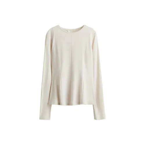 H M Light Beige Женские T-рубашки