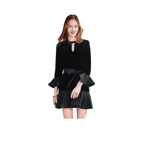 HAVVA Длинное платье с длинными рукавами женское