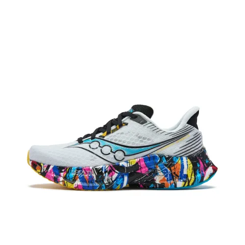 Saucony Endorphin Speed 5 Легкий Rebound Беговые кроссовки Мужские Белый Синий Фиолетовый