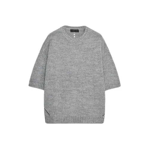 ZARA Зебра с принтом Серый Женский Свитер