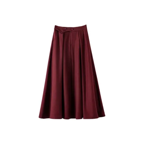Late White Повседневный Длинный Юбка Женские