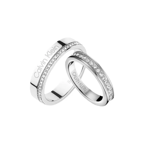 Кольца Calvin Klein из нержавеющей стали с инкрустацией искусственного хрусталя унисекс серебряные