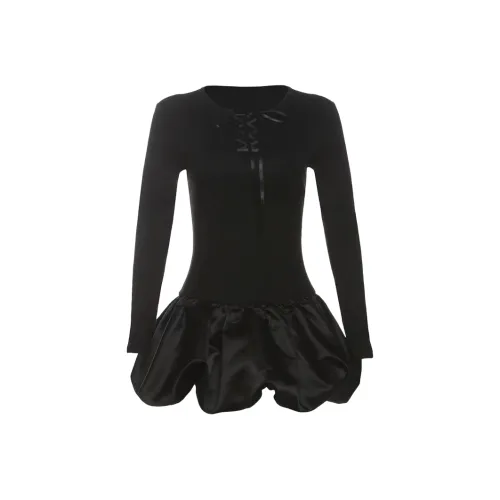 Wang Leshi Короткий рукав Платье Женское