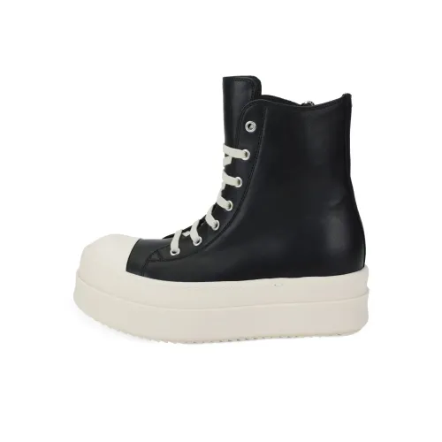 Rick Owens RO Высокие Кроссовки для скейтбординга Женские Черный Белый