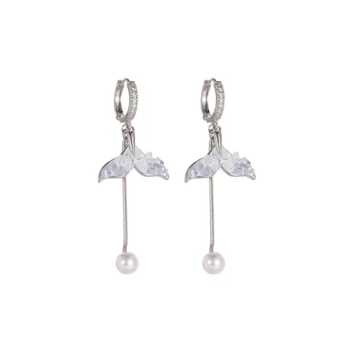 JKEM Сплав с цирконом серьги унисекс