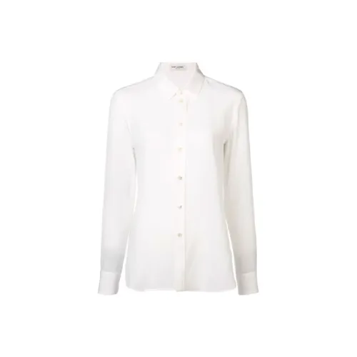 SAINT LAURENT Рубашка Женская Белая