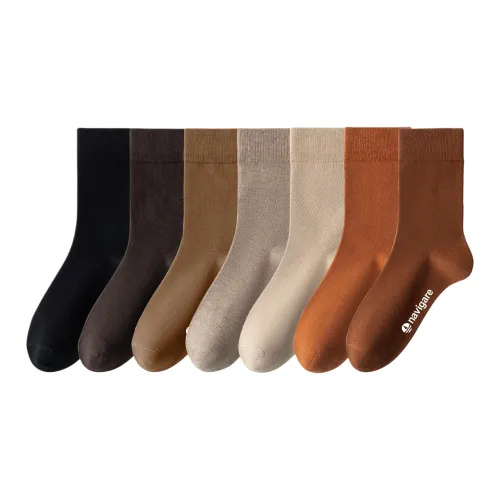 NAVIGARE [7 упаковок] Смешанные цвета Женские носки MID до икры