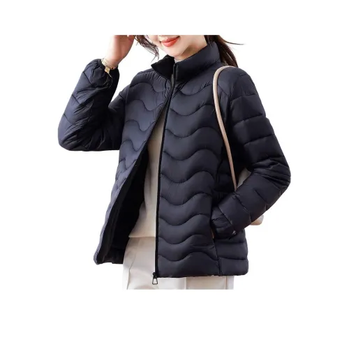 The Temptation Of The Muse Волна Воротник-стойка Пуховая куртка Женская