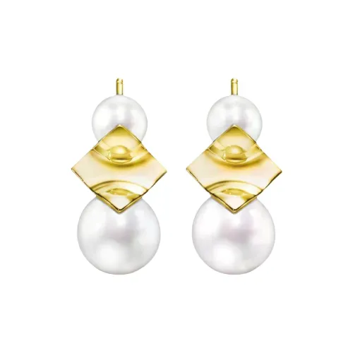 Серьги TASAKI с жемчугом Женские Золото Белый