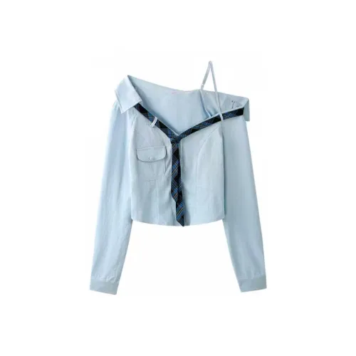 KYKW Синий Женские Рубашки