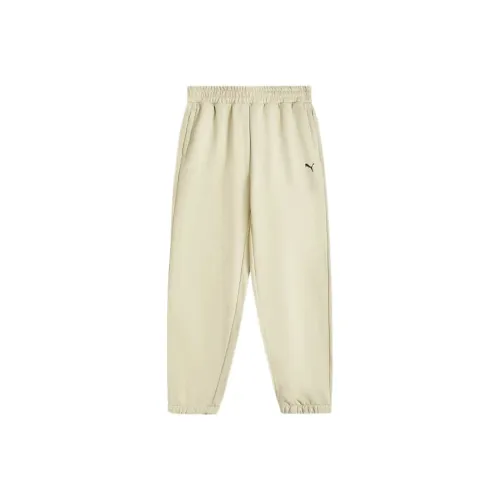 PUMA Широкие Экрю Женские Повседневные Штаны