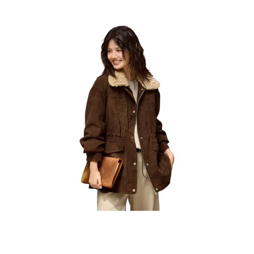 XWI Темный кофейный женский пуховик