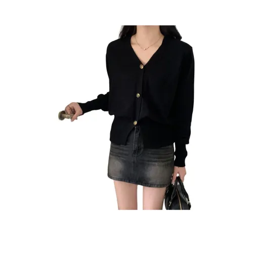 OURUOKE Черный Женский Трикотаж