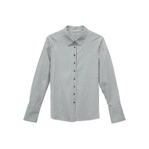 DEGRE ZERO Серый Белый Женские Рубашки