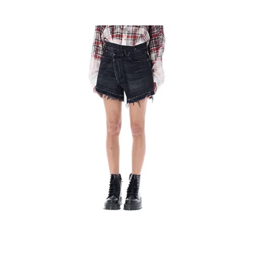R13 SS22 Джинсовые шорты Женские Черный