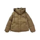 Хаки хлопковый пуховик