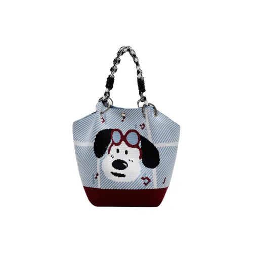 SEVENMOONS Трикотажная ткань Сумка-тоут Стандартная Женская Синяя