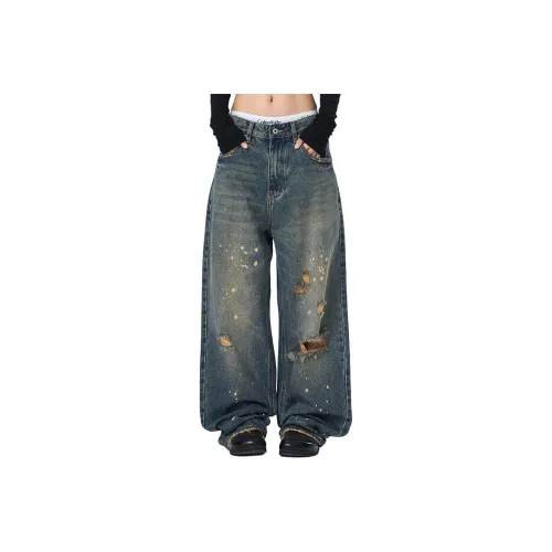 NRXX Blue Unisex Jeans NRXX Синий Унисекс Джинсы