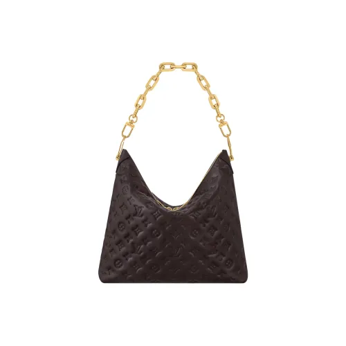 LOUIS VUITTON Coussin Кожа Тоут Сумка Сумка для покупок Сумка Сумка через плечо Женская Темно-коричневая