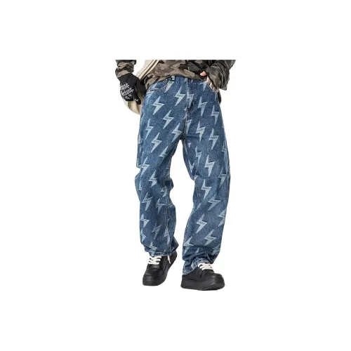 NRXX Темно-синий Унисекс Джинсы