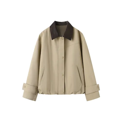 Devanro Khaki Женское короткое пальто