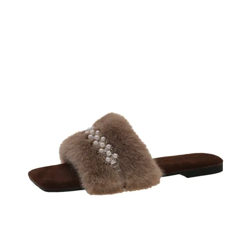 Wuji Резиновые Пушистые Тапочки Женские