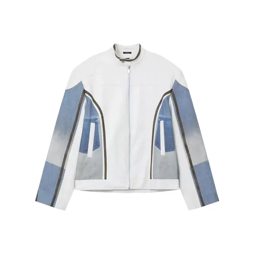 SNEIKLAU Белый Унисекс Кожаные куртки