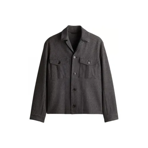 H M Куртки и Пальто Мужской Темно-Серый