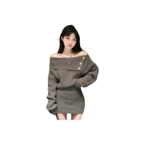 AHRTB Длинное платье с длинными рукавами женское