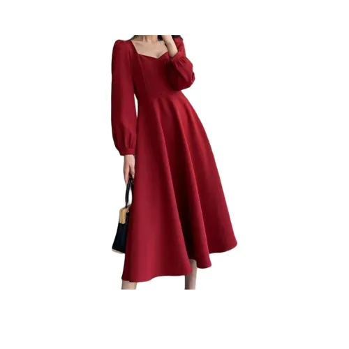 AHRTB Длинное платье с длинными рукавами женское