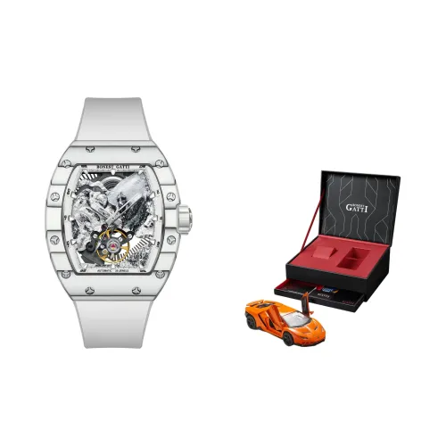 BONEST GATTI Автоматический механический механизм Часы Мужские Часы Черепный циферблат