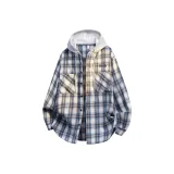 Синий Check (с капюшоном)