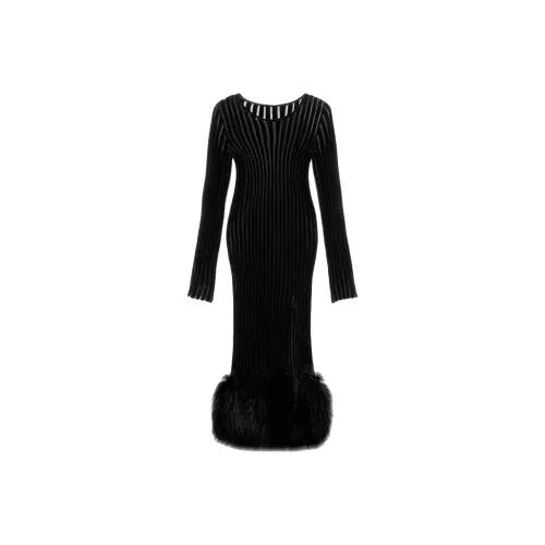 Blumarine Длинное платье с длинными рукавами женское