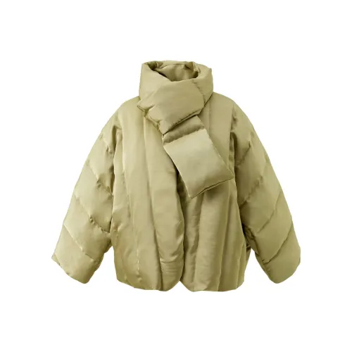 3COLOUR Горчичный зеленый Женские Пуховики