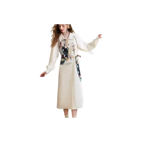 AHRTB Длинное платье с длинными рукавами женское