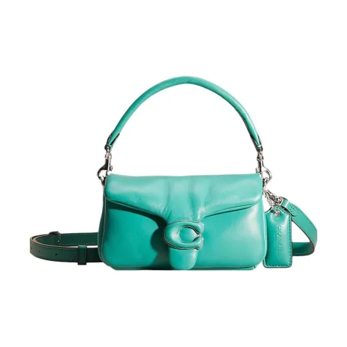 COACH Pillow Кожа Наппа Подушка Сумка Сумка через плечо Маленькая Женская Ярко-зеленая