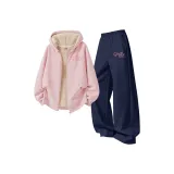 [Thickened и с флисовой подкладкой] mF Линия Цветочный дизайн K Розовый + MF Линия Цветочный дизайн K Темно-синий Синий