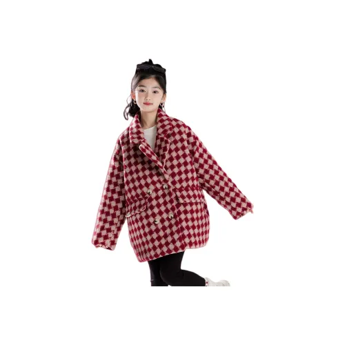 URBANSHOW Женский Винтаж Клетчатый Шерстяной Детский